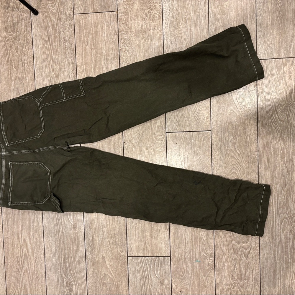 Olive green carpenter pants